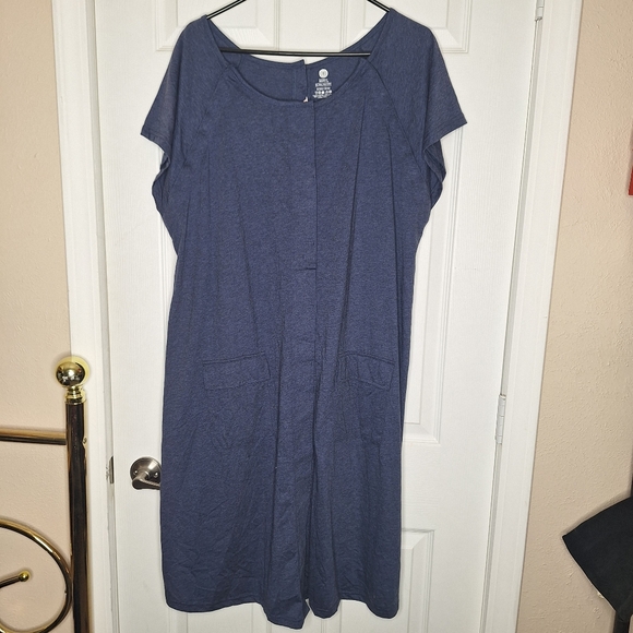 Kindred Bravely Universal Labor & Delivery Gown in Navy Heather NWT - Picture 2 of 10